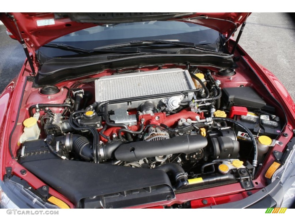 2008 Impreza WRX STi - Lightning Red / Carbon Black/Graphite Gray Alcantara photo #13