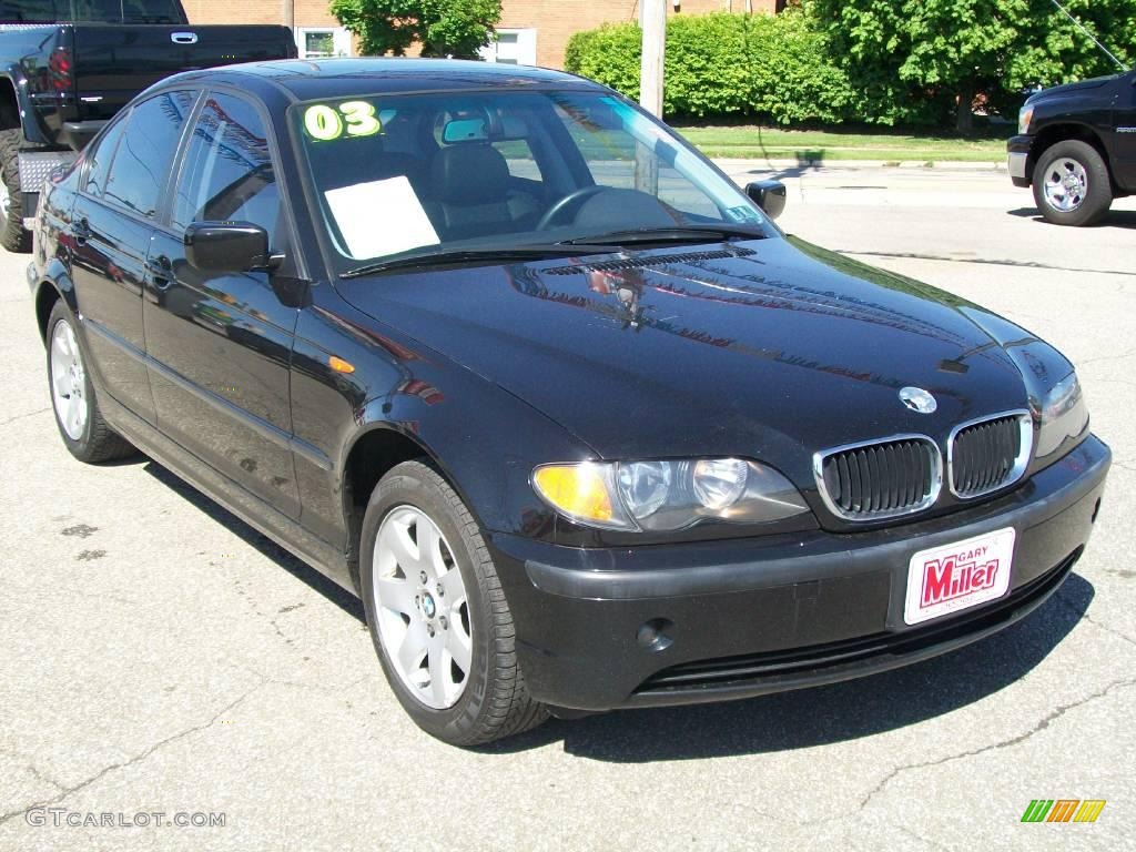 2003 3 Series 325xi Sedan - Jet Black / Black photo #7