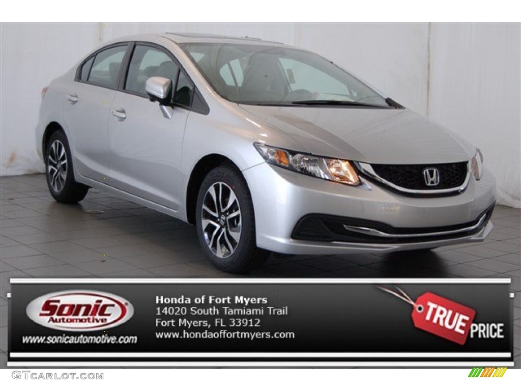 2015 Civic EX Sedan - Alabaster Silver Metallic / Gray photo #1