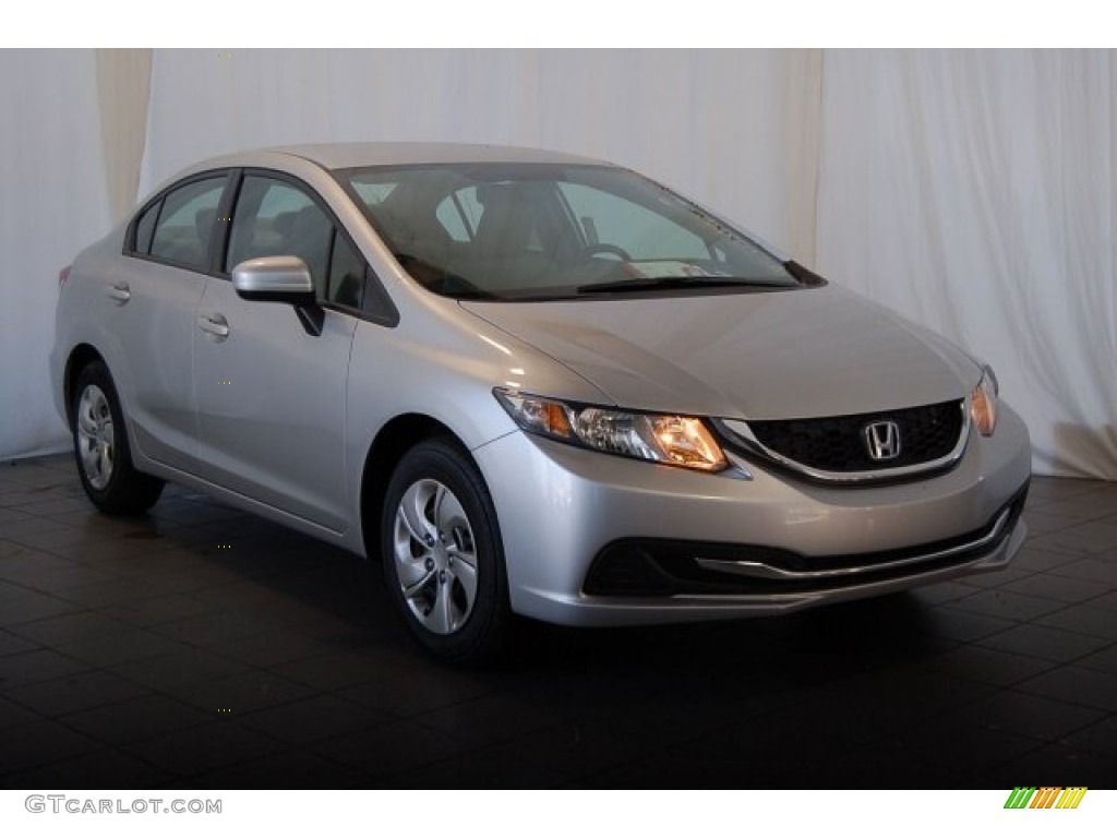 2015 Civic LX Sedan - Alabaster Silver Metallic / Gray photo #2