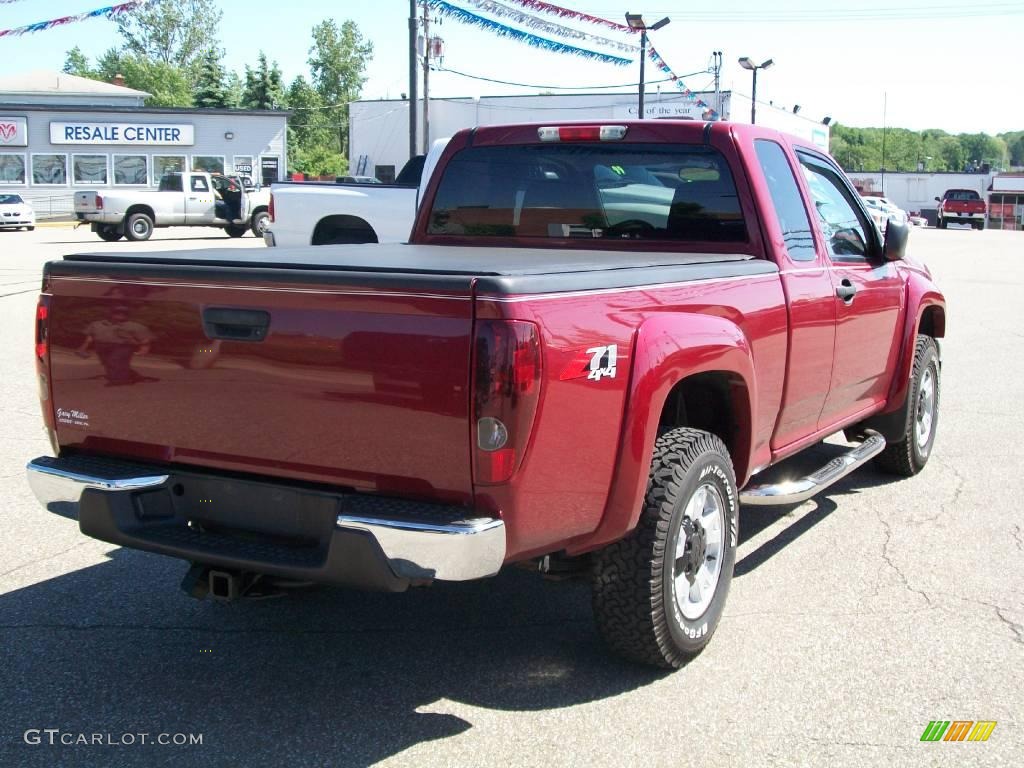 2004 Colorado Z71 Extended Cab 4x4 - Dark Cherry Red Metallic / Medium Dark Pewter photo #6