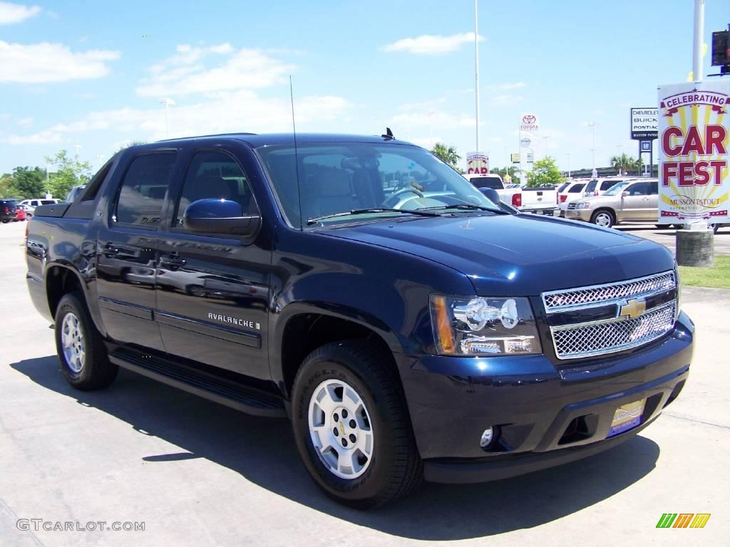 2007 Avalanche LT - Dark Blue Metallic / Dark Titanium/Light Titanium photo #3