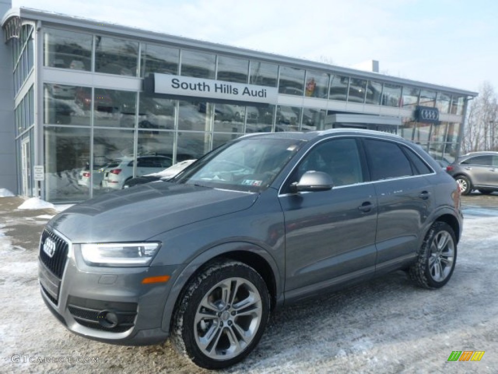 2015 Q3 2.0 TFSI Premium Plus quattro - Monsoon Grey Metallic / Chestnut Brown photo #1