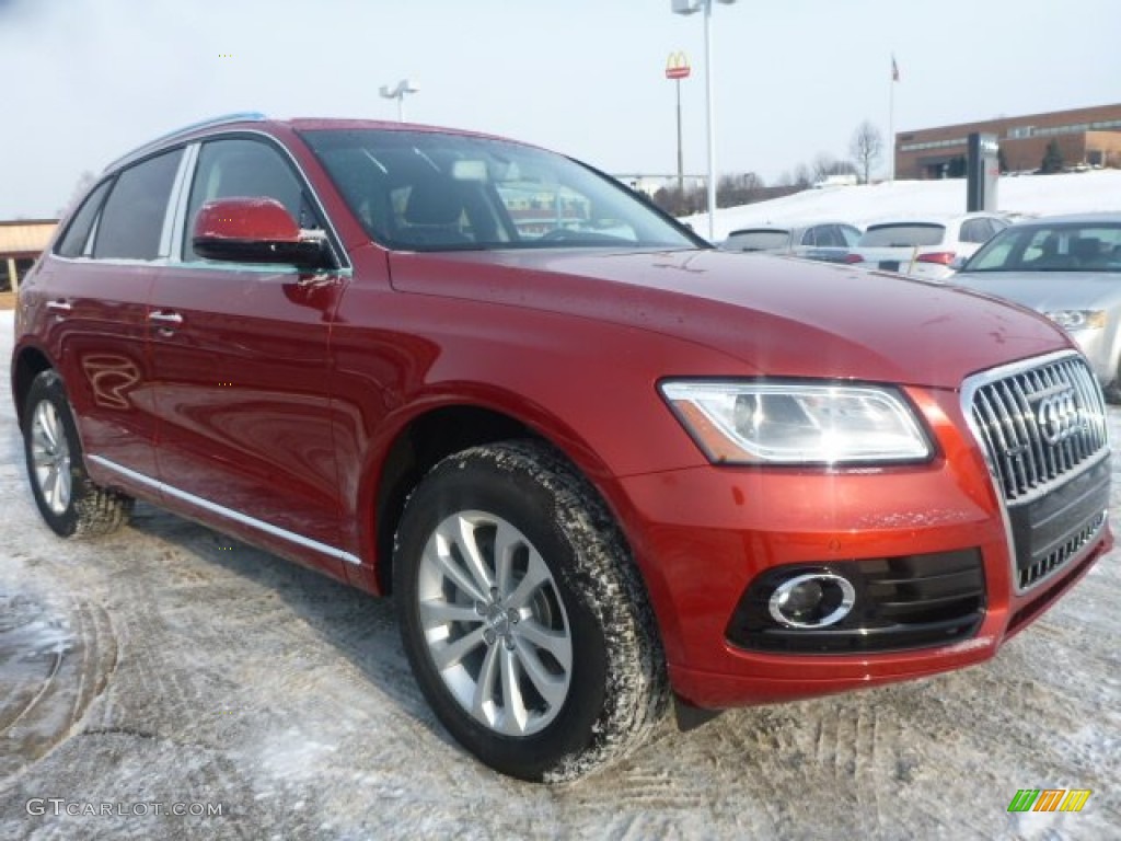 Volcano Red Metallic 2015 Audi Q5 2.0 TFSI Premium Plus quattro Exterior Photo #101640839