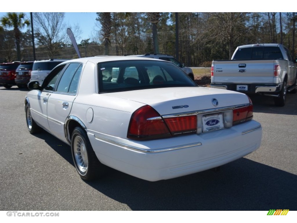 2001 Grand Marquis LS - Vibrant White Clearcoat / Deep Slate Blue photo #5