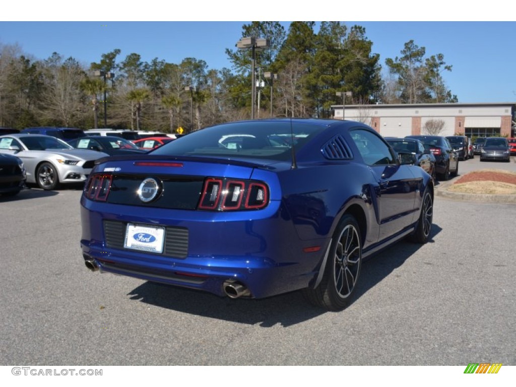 2014 Mustang GT Premium Coupe - Deep Impact Blue / Charcoal Black/Grabber Blue Accent photo #3