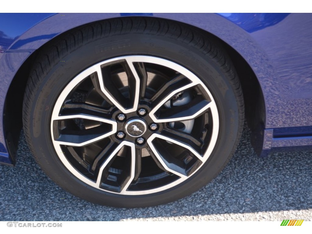 2014 Mustang GT Premium Coupe - Deep Impact Blue / Charcoal Black/Grabber Blue Accent photo #10