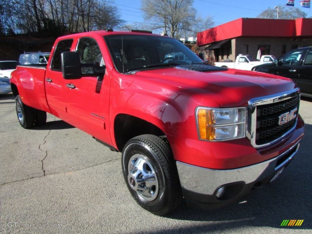 2011 Sierra 3500HD SLE Crew Cab 4x4 - Fire Red / Ebony photo #5