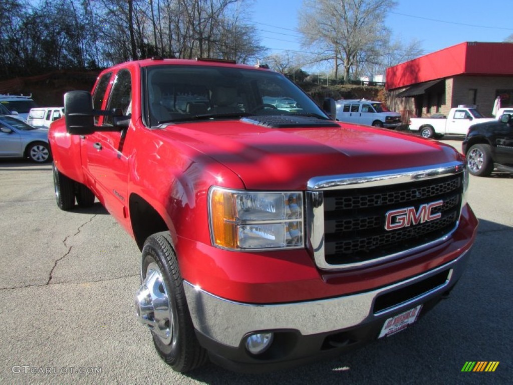 2011 Sierra 3500HD SLE Crew Cab 4x4 - Fire Red / Ebony photo #58
