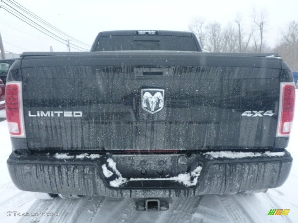 Black 2015 Ram 3500 Laramie Longhorn Mega Cab 4x4 Dual Rear Wheel Exterior Photo #101650430