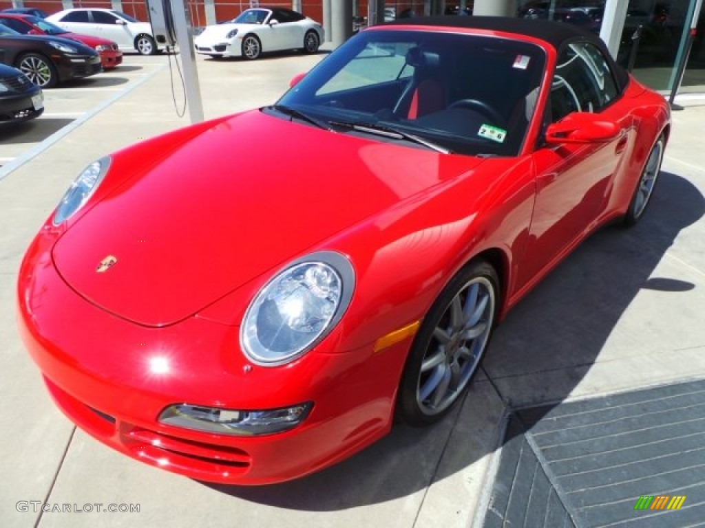Guards Red 2006 Porsche 911 Carrera 4 Cabriolet Exterior Photo #101653058