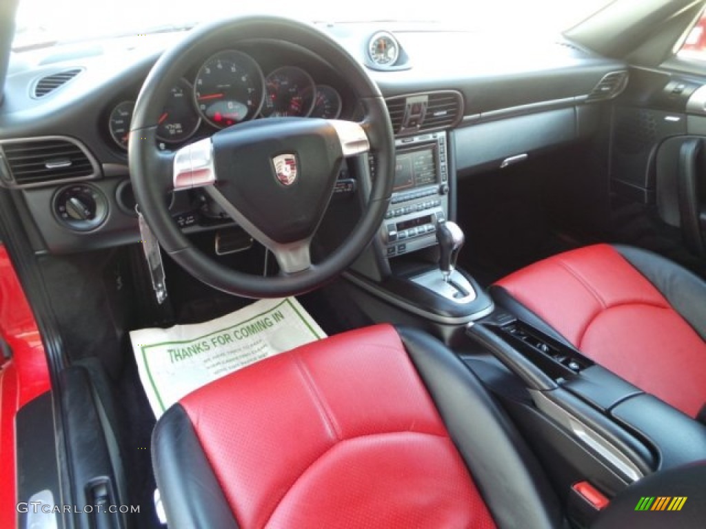 Black/Red Interior 2006 Porsche 911 Carrera 4 Cabriolet Photo #101653307