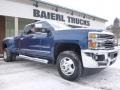 2015 Deep Ocean Blue Metallic Chevrolet Silverado 3500HD LTZ Crew Cab Dual Rear Wheel 4x4  photo #3