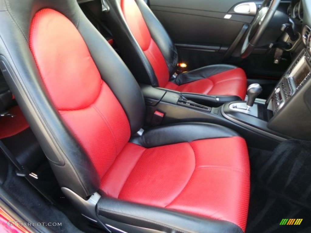 Black/Red Interior 2006 Porsche 911 Carrera 4 Cabriolet Photo #101653685