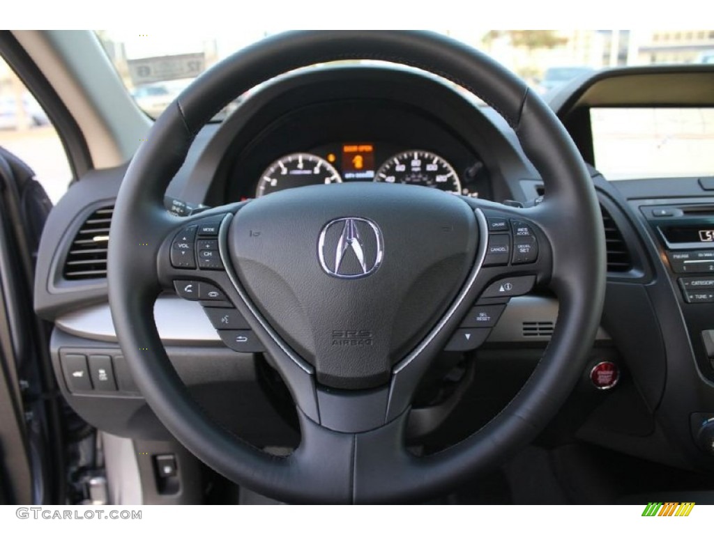 2015 Acura RDX Technology Ebony Steering Wheel Photo #101655634