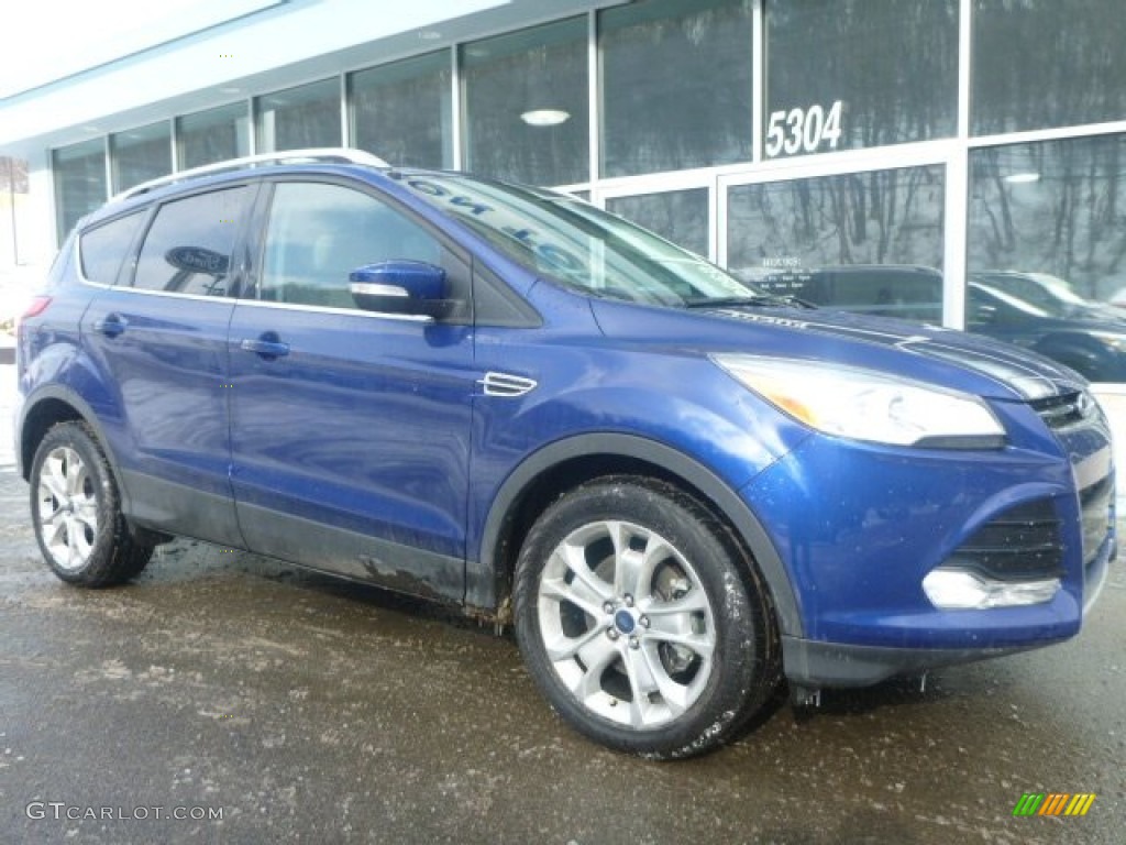 2014 Escape Titanium 2.0L EcoBoost 4WD - Deep Impact Blue / Medium Light Stone photo #4