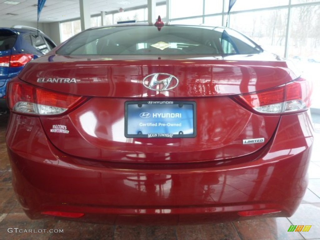 2013 Elantra Limited - Red / Black photo #7