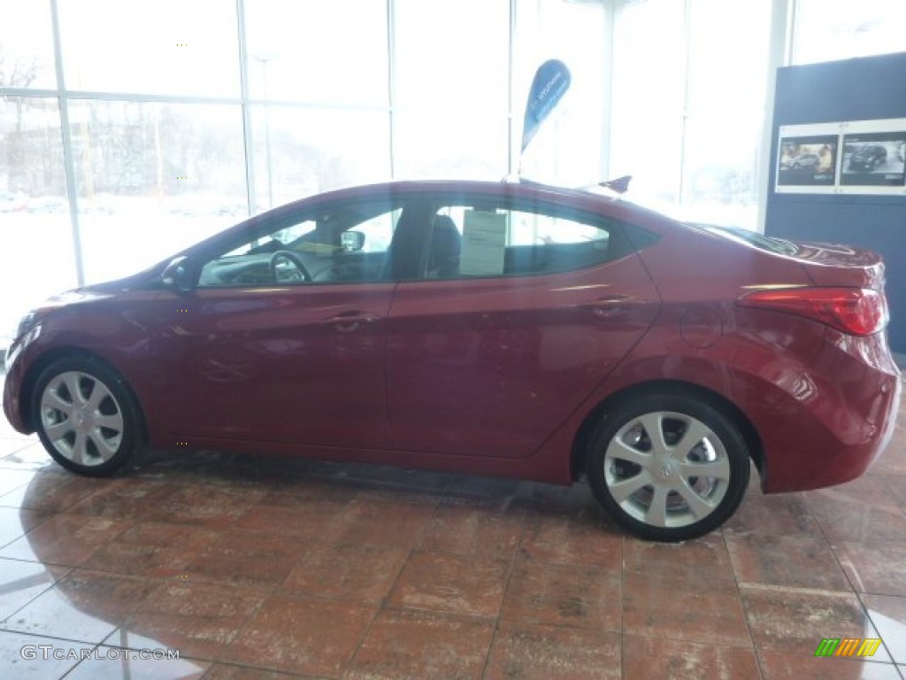 2013 Elantra Limited - Red / Black photo #9