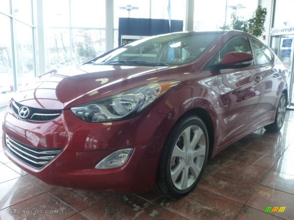 2013 Elantra Limited - Red / Black photo #10