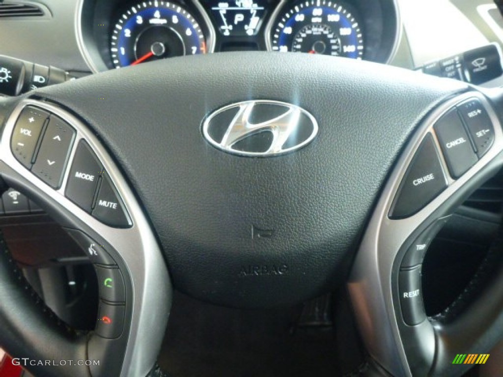 2013 Elantra Limited - Red / Black photo #21