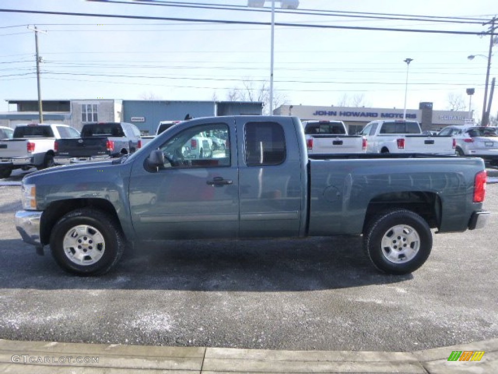 2013 Silverado 1500 LT Extended Cab 4x4 - Woodland Green / Light Cashmere/Dark Cashmere photo #8