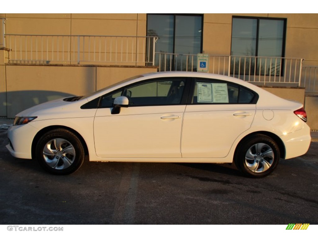 Taffeta White 2015 Honda Civic LX Sedan Exterior Photo #101668343