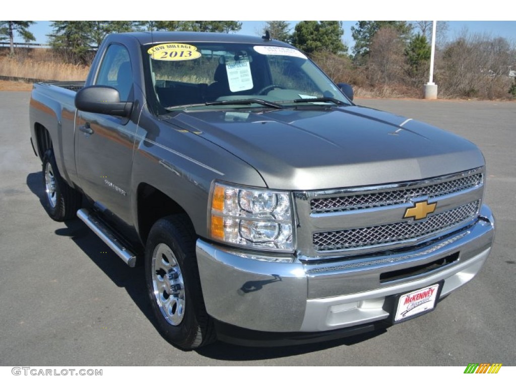 2013 Silverado 1500 Work Truck Regular Cab - Graystone Metallic / Ebony photo #1