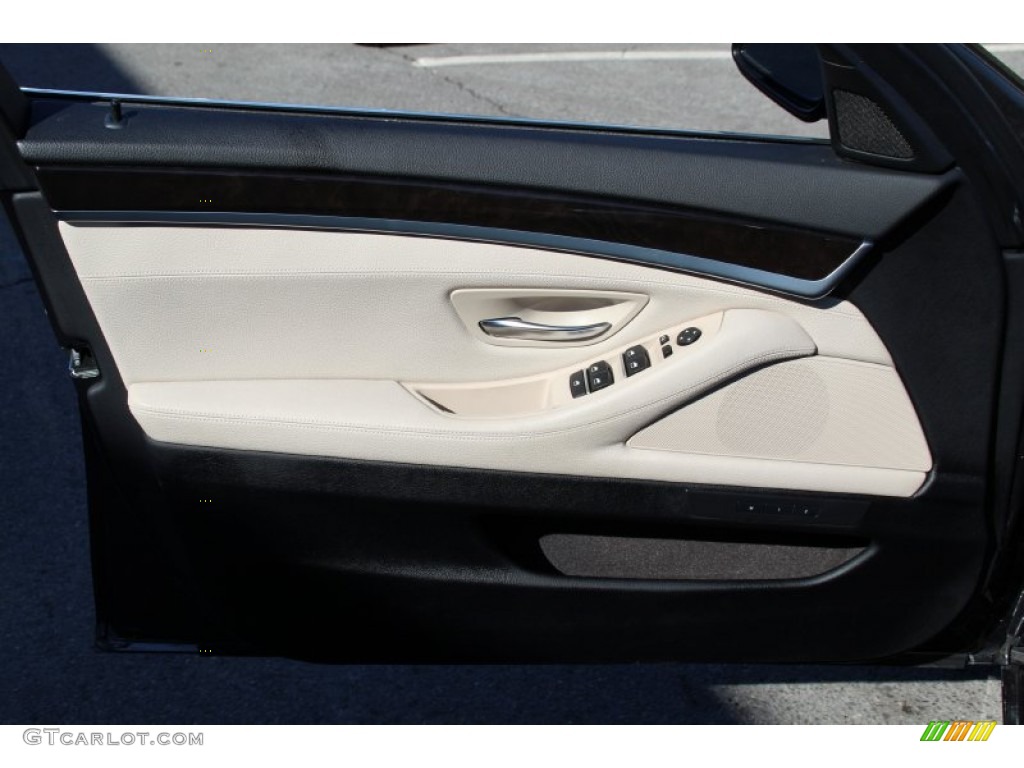 2012 5 Series 528i xDrive Sedan - Dark Graphite Metallic II / Oyster/Black photo #9