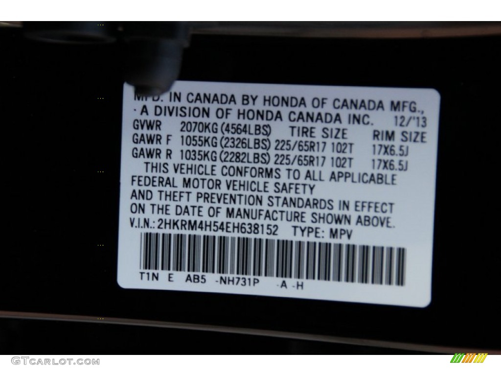 2014 CR-V EX AWD - Crystal Black Pearl / Black photo #33