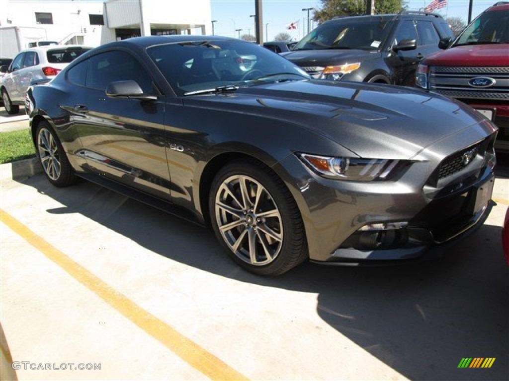 2015 Mustang GT Premium Coupe - Magnetic Metallic / Ebony photo #1