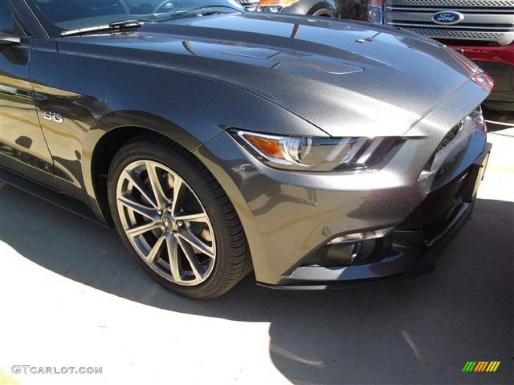 2015 Mustang GT Premium Coupe - Magnetic Metallic / Ebony photo #2