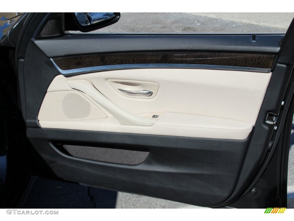 2012 5 Series 528i xDrive Sedan - Dark Graphite Metallic II / Oyster/Black photo #27