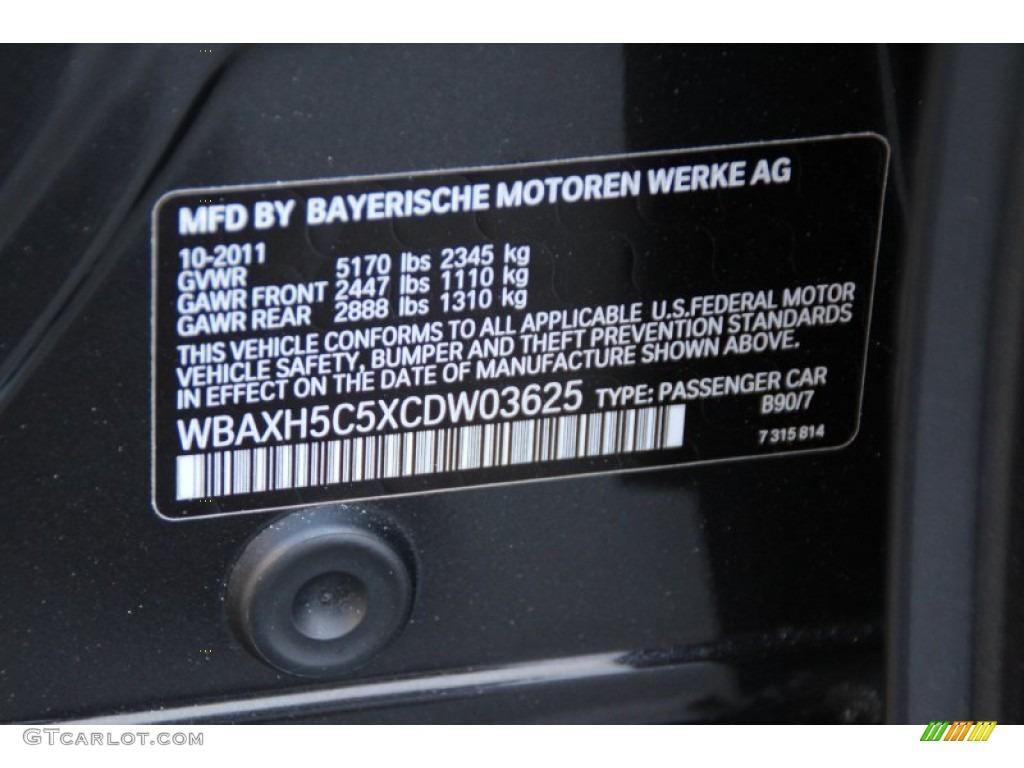 2012 5 Series 528i xDrive Sedan - Dark Graphite Metallic II / Oyster/Black photo #35