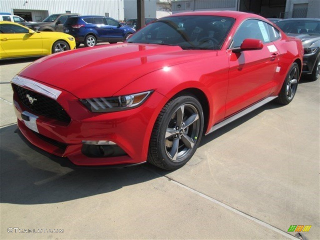 Race Red 2015 Ford Mustang V6 Coupe Exterior Photo #101671637