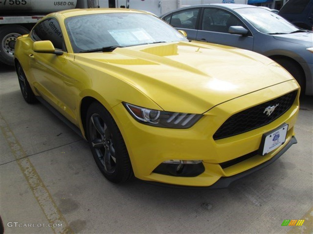 2015 Mustang V6 Coupe - Triple Yellow Tricoat / Ebony photo #1