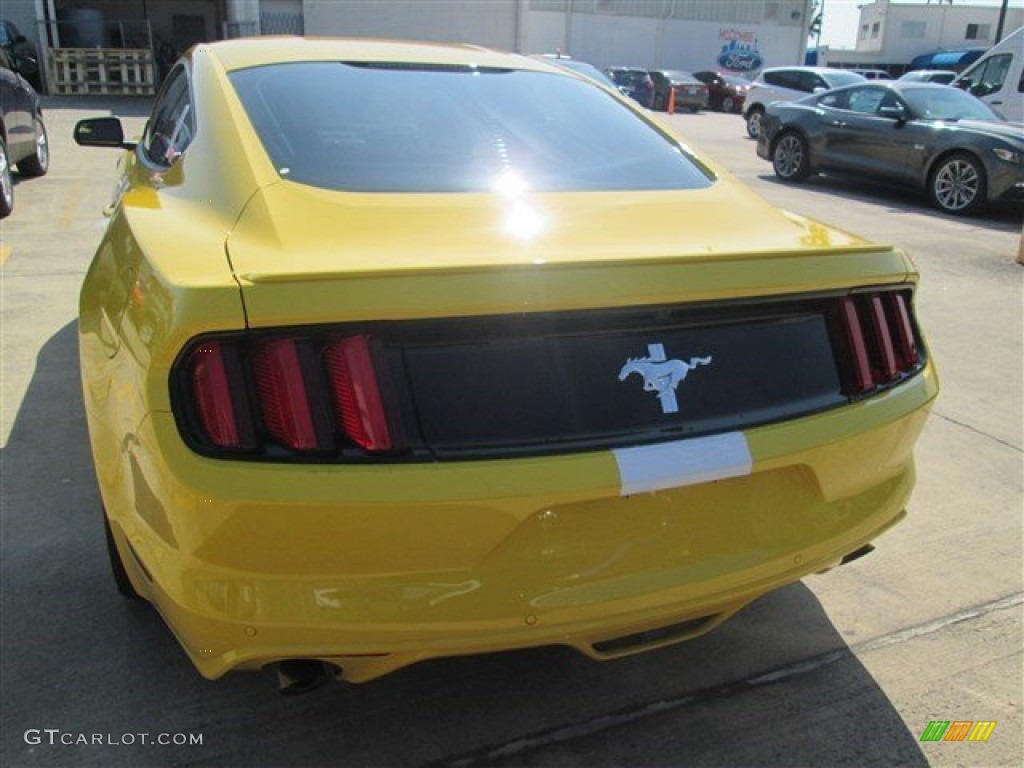 2015 Mustang V6 Coupe - Triple Yellow Tricoat / Ebony photo #8