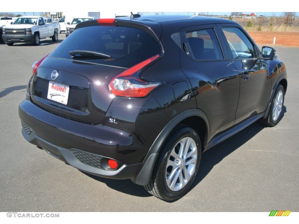2015 Juke SL - Bordeaux Black / Black/Red photo #5