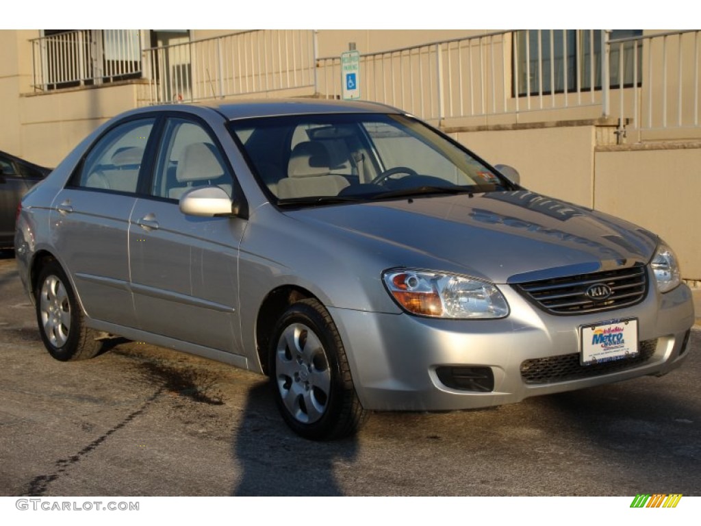 2008 Spectra EX Sedan - Silver / Gray photo #3