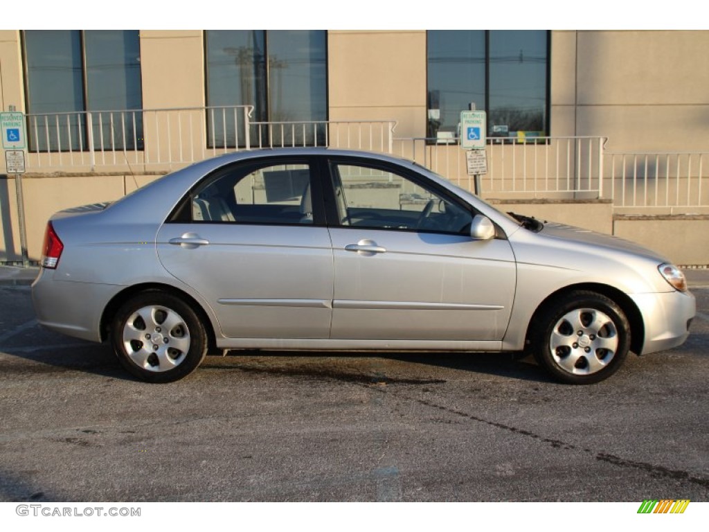 2008 Spectra EX Sedan - Silver / Gray photo #4