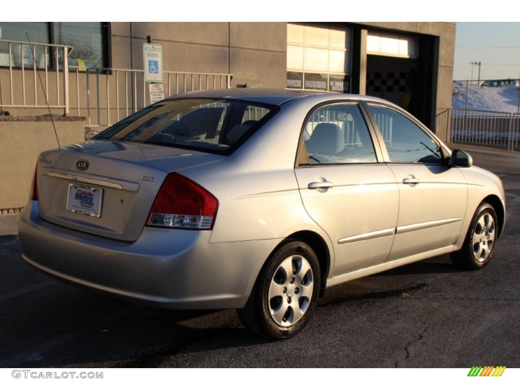 2008 Spectra EX Sedan - Silver / Gray photo #5
