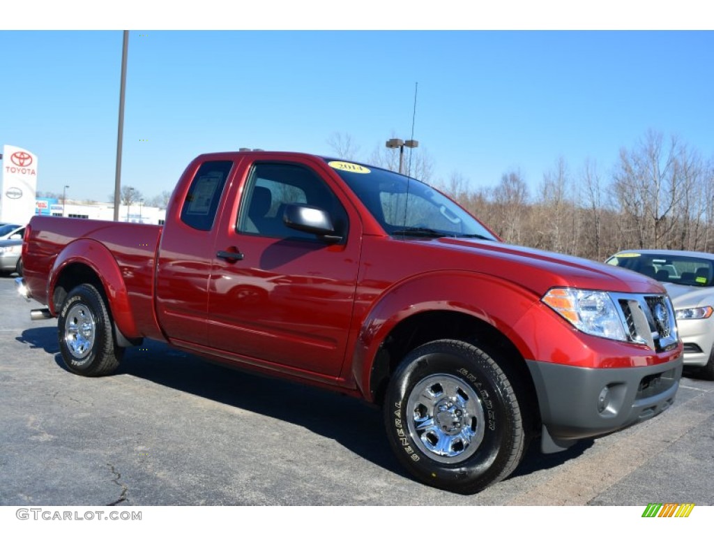 2014 Frontier S King Cab - Cayenne Red / Graphite photo #1