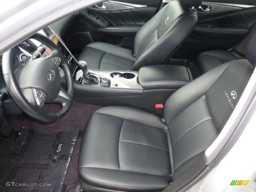 Graphite Interior 2014 Infiniti Q 50 3.7 Premium Photo #101675450