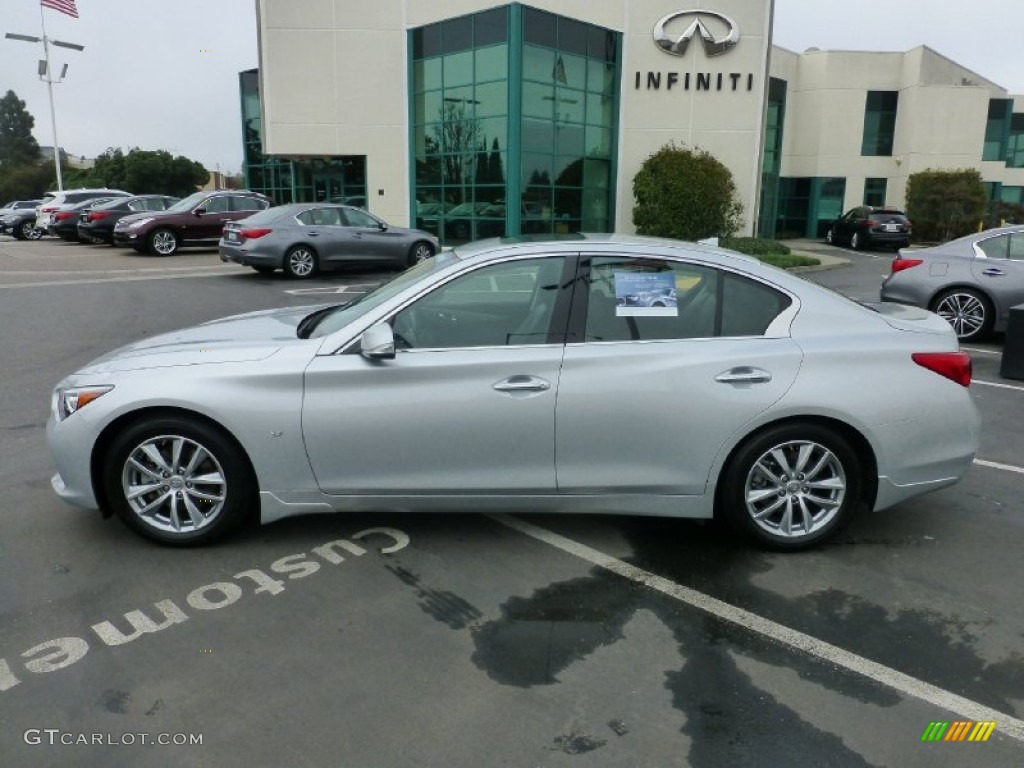 Liquid Platinum 2014 Infiniti Q 50 3.7 Premium Exterior Photo #101675567