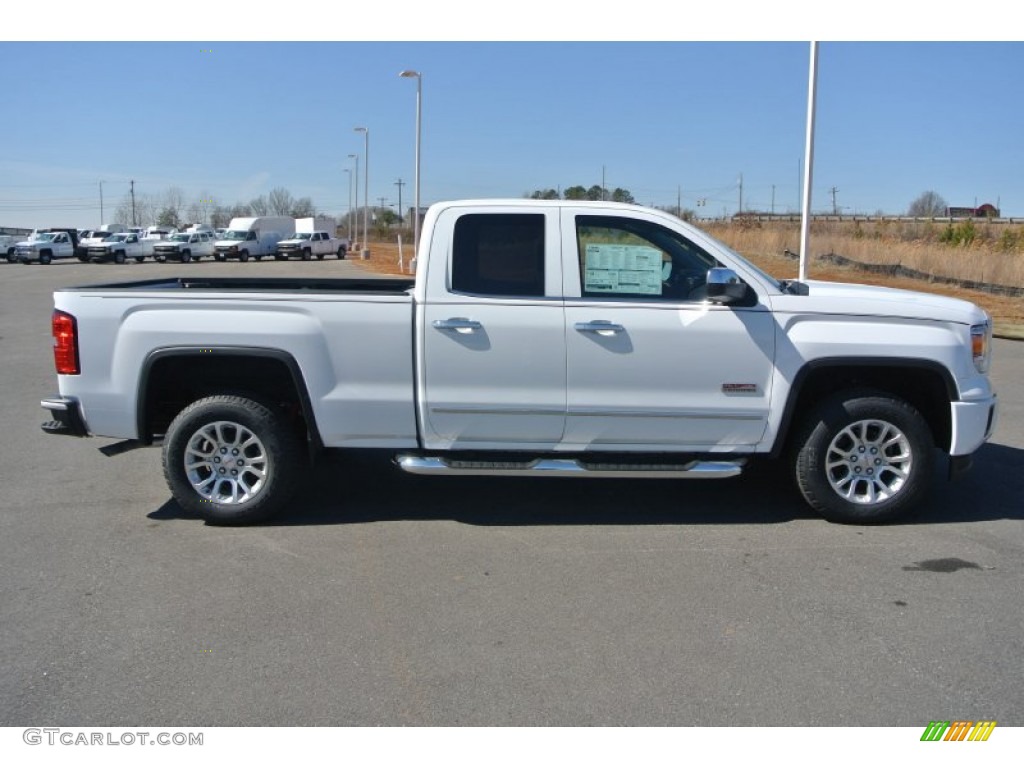 Summit White 2015 GMC Sierra 1500 SLT Double Cab 4x4 Exterior Photo #101676902