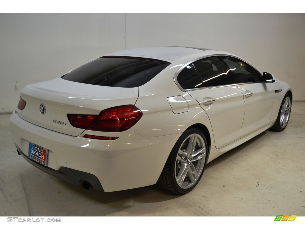 2013 6 Series 640i Gran Coupe - Alpine White / Black photo #5