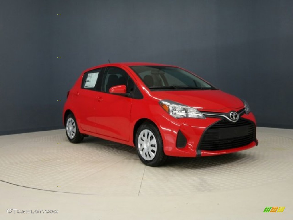 Absolutely Red 2015 Toyota Yaris 5-Door L Exterior Photo #101678661