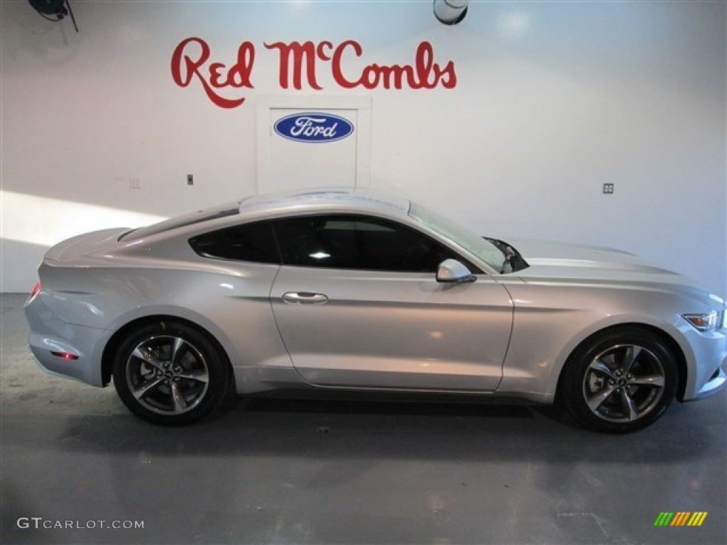 2015 Mustang V6 Coupe - Ingot Silver Metallic / Ebony photo #7