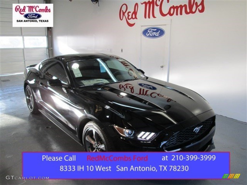 2015 Mustang V6 Coupe - Black / Ebony photo #1