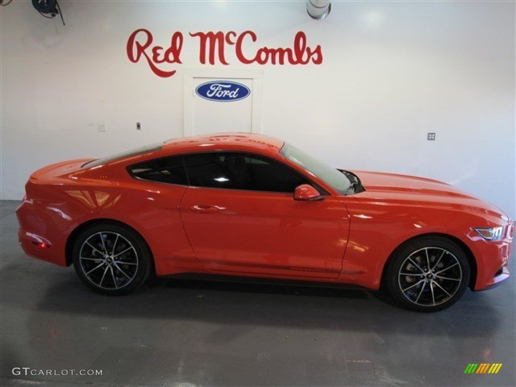 2015 Mustang EcoBoost Coupe - Competition Orange / Ebony photo #7