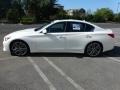 Moonlight White 2014 Infiniti Q 50S Hybrid Exterior